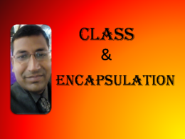 class and encapsulation