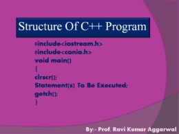 structure of c++ program