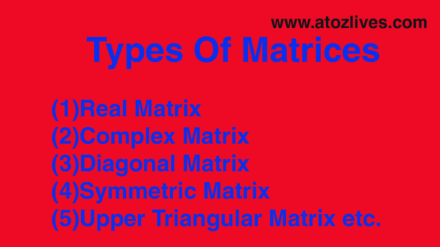 types of matrices