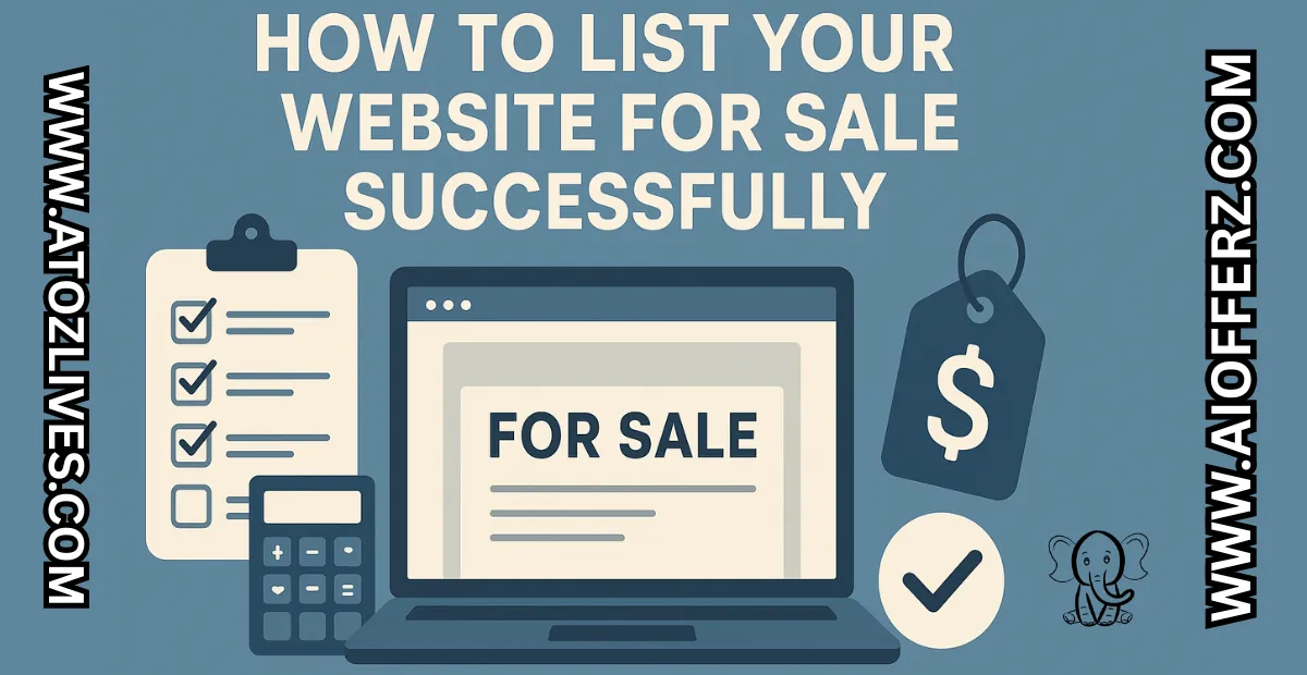 How to List Your Website for Sale Successfully