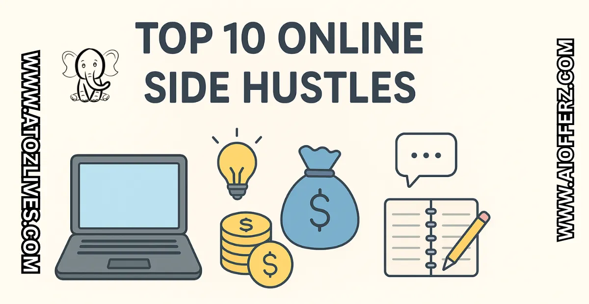 You are currently viewing Top 10 Online Side Hustles for 2025: Earn Extra Income from Home in the USA, UK, and Australia