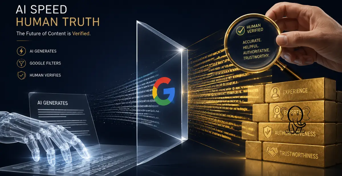 You are currently viewing Google’s 2026 ‘Authenticity Update’: Why AI-Native Content Must Be Gut-Checked by Human Experts to Rank