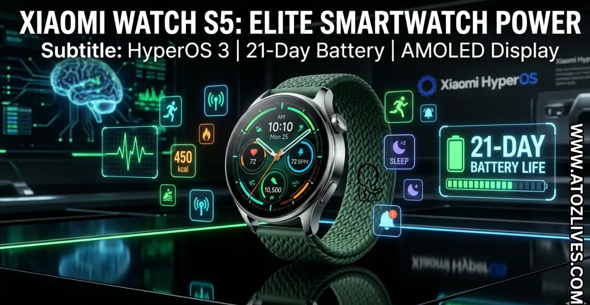 You are currently viewing Xiaomi Watch S5 Arrives With 21-Day Battery Life, Premium Design and HyperOS 3 Features