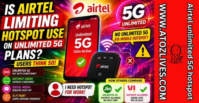 Airtel unlimited 5G hotspot
