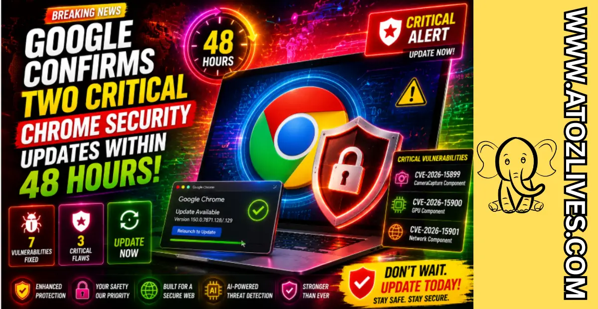 You are currently viewing Google Confirms Two Critical Chrome Security Updates Within 48 Hours
