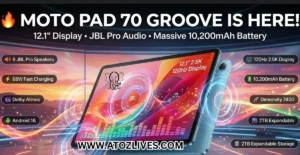 Read more about the article Motorola Moto Pad 70 Groove Debuts With 12.1-Inch 120Hz Display, JBL Pro Speaker System and 10,200mAh Battery