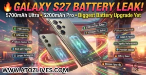 Read more about the article Samsung Galaxy S27 Pro and S27 Ultra Battery Leak Suggests Major Upgrade Ahead