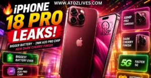 Read more about the article iPhone 18 Pro Leaks Hint at Bigger Battery, 2nm Chip and New Dark Cherry Finish