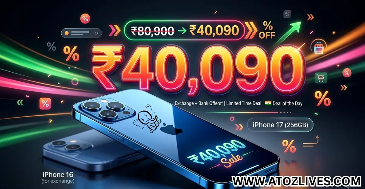 You are currently viewing iPhone 17 Effective Price Drops to Rs 40,090 in India With Exchange and Bank Offers