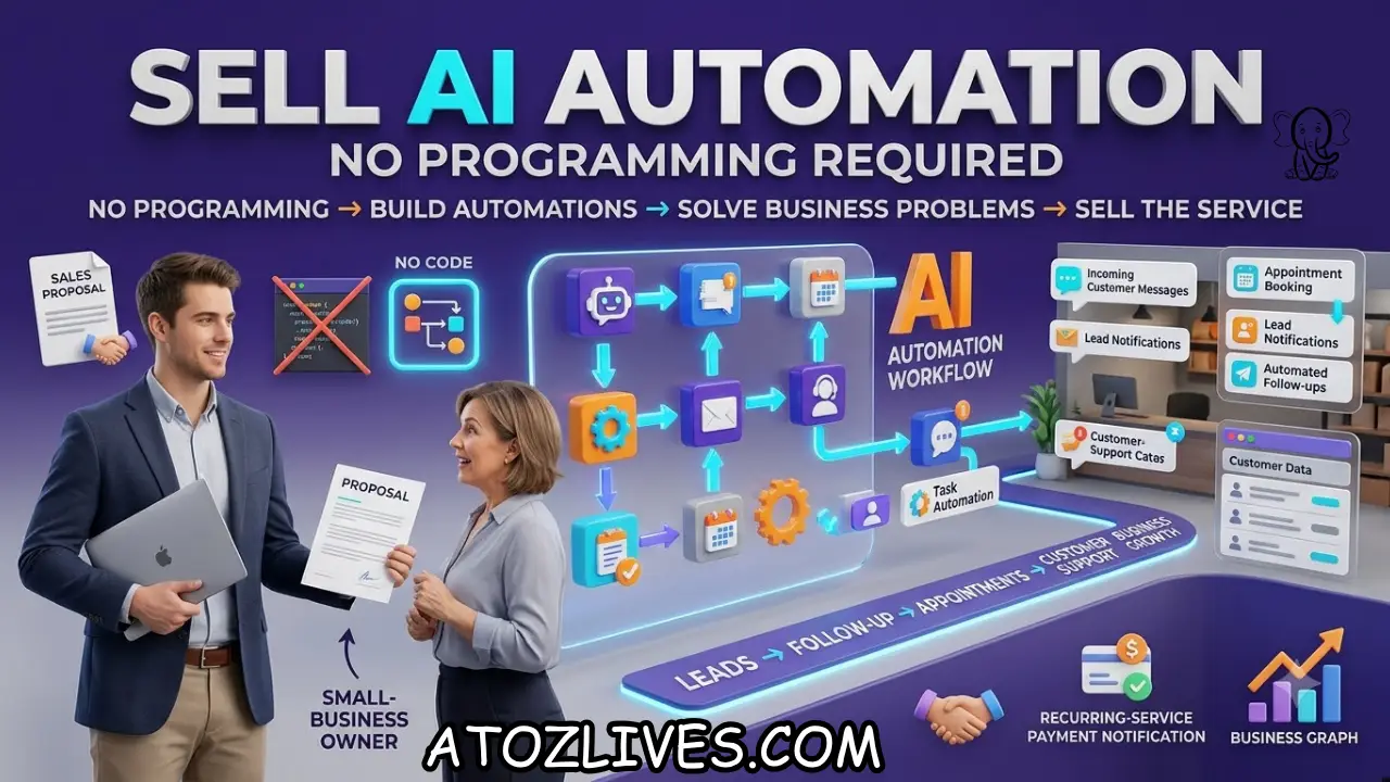 You are currently viewing How to Sell AI Automation Services to Small Businesses Without Being a Programmer