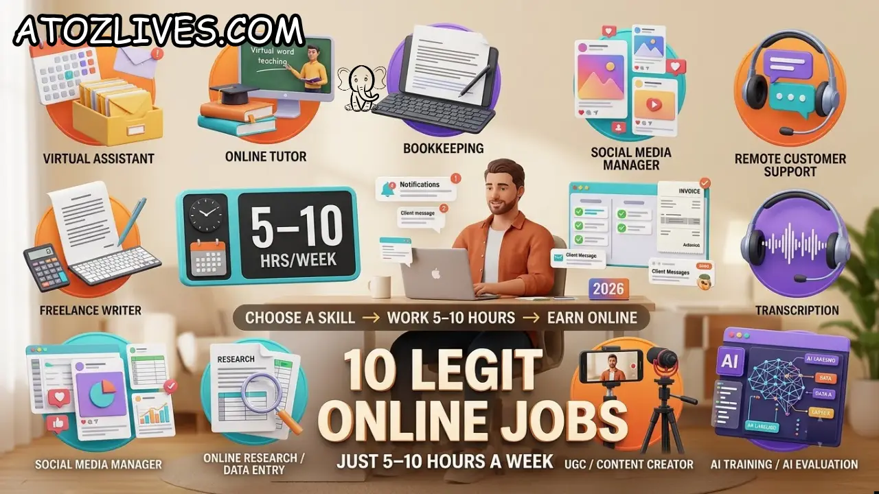 You are currently viewing 10 Legit Online Jobs for Americans That Can Be Done in 5–10 Hours a Week